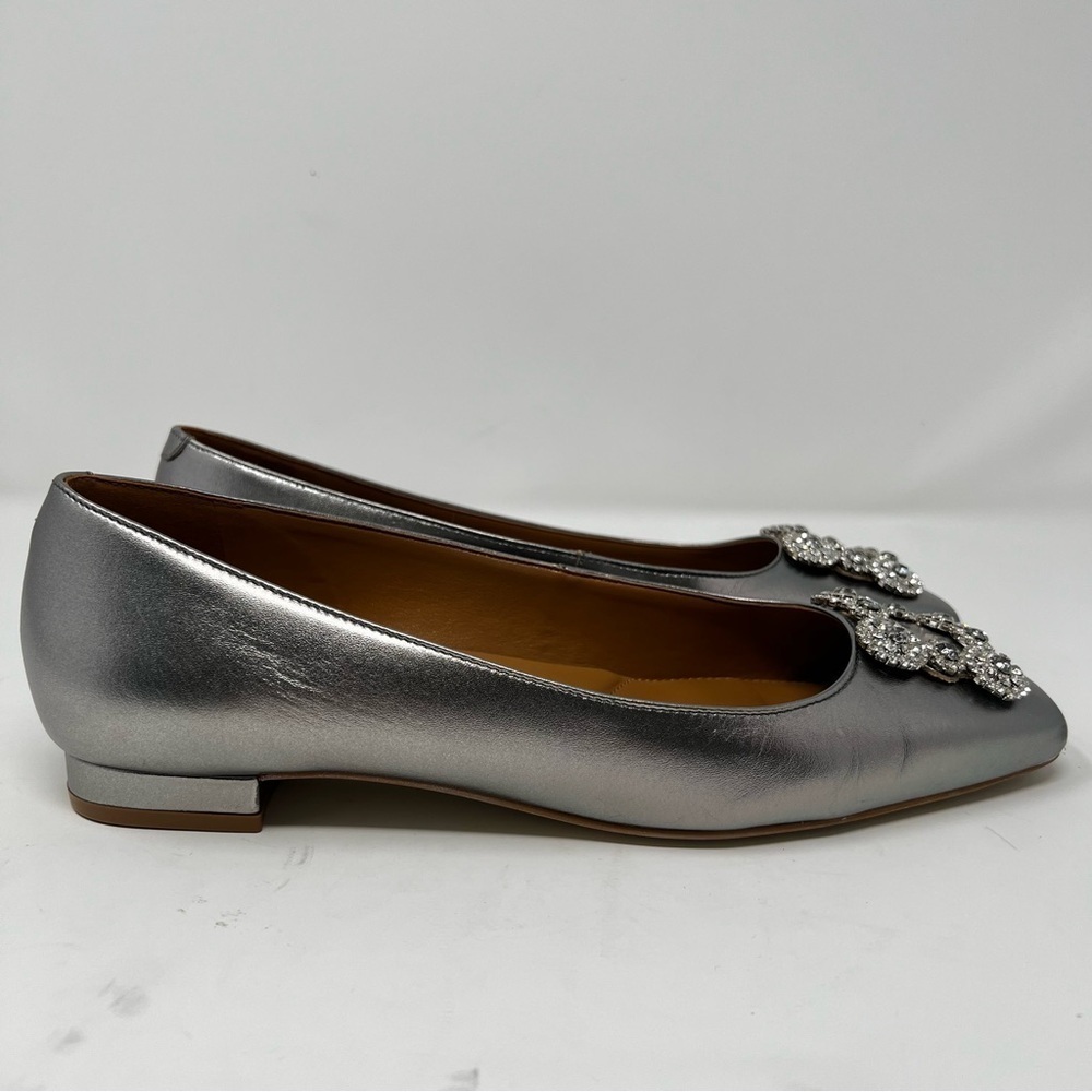 Talbots Silver Embellished Flats - Picture 2 of 9
